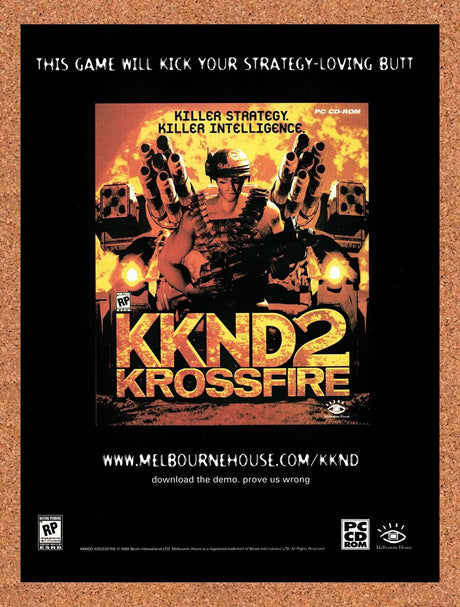 1998 KKND 2 Krossfire PC Original Advertisement / Retro Wall Art v1