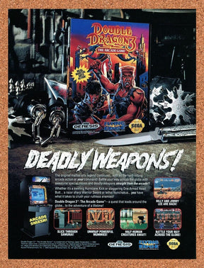 1990 Double Dragon 3 The Arcade Game Genesis Original Advertisement / Promo v1