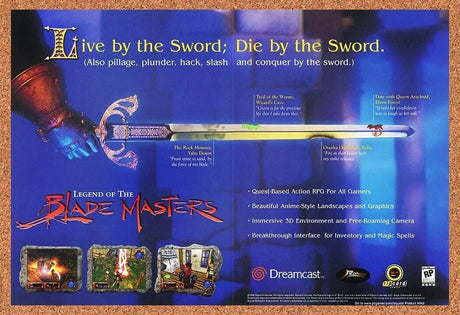 Legend Of The Blade Masters PC Original 2002 Ad Authentic Video Game Promo