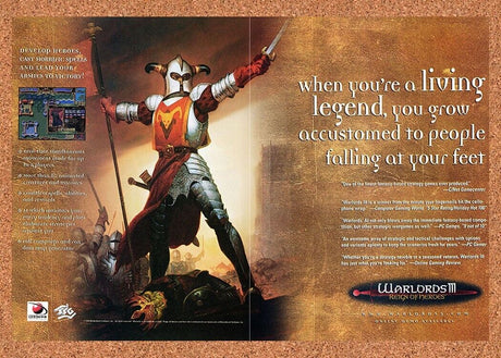 Warlords 3 PC Reign Of Heroes Original 1999 Ad Authentic Video Game Promo