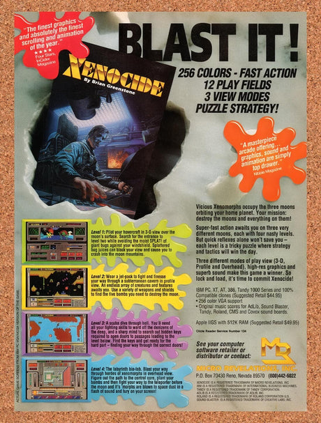 1991 Xenocide Tandy Original Advertisement / Retro Wall Art v1