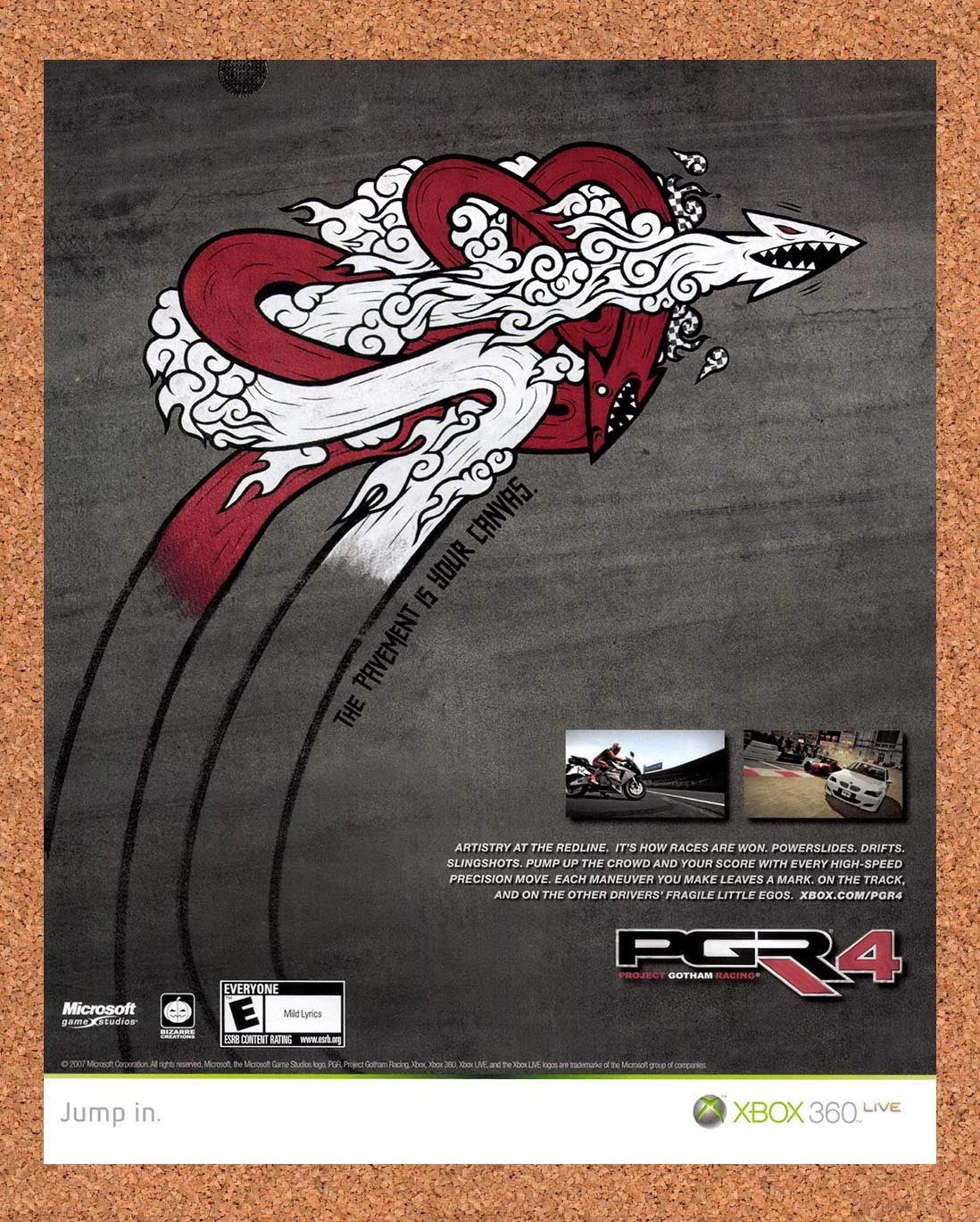 2007 PGR Project Gotham Racing 4 Xbox 360 Original Advert / Retro Promo v1