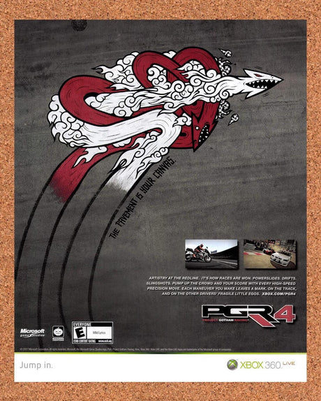 2007 PGR Project Gotham Racing 4 Xbox 360 Original Advert / Retro Promo v1