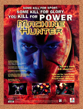 1997 Machine Hunter PS1 Original Advertisement / Retro Promo v2