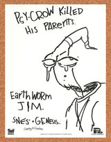 Earthworm Jim Genesis Original 1994 Ad Authentic Sega Video Game Promo Wall Art