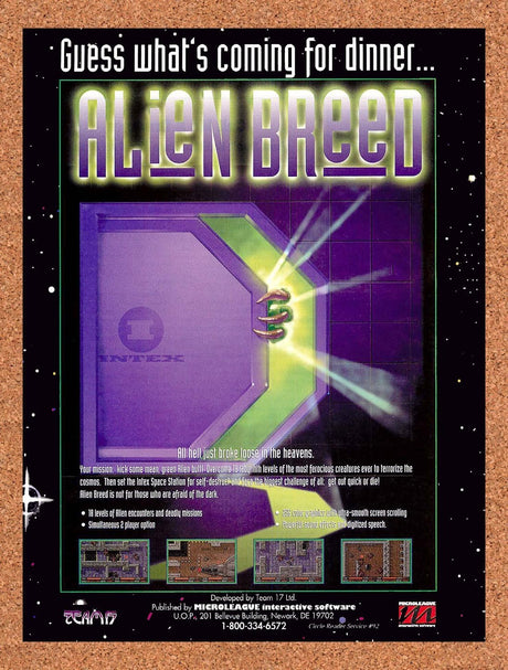 1994 Alien Breed PC Original Advertisement / Retro Promo v1