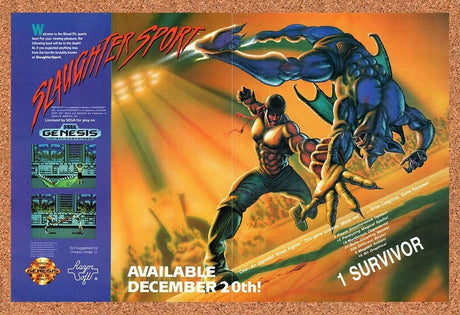 1991 Slaughter Sport Genesis Original Advertisement / Retro Wall Art v1