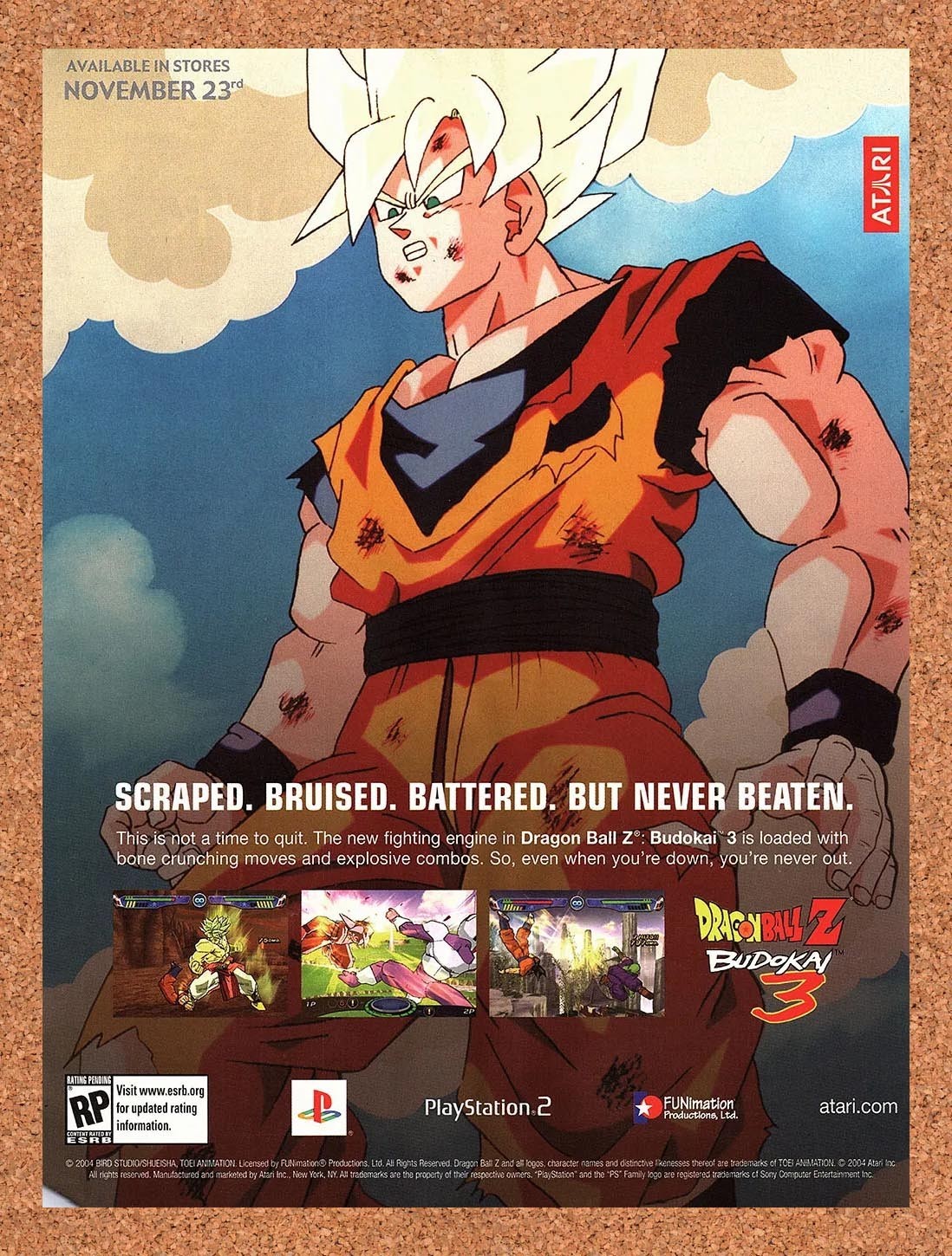 2004 Dragonball Z Budokai 3 PS2 Original Advertisement / Retro Promo v1