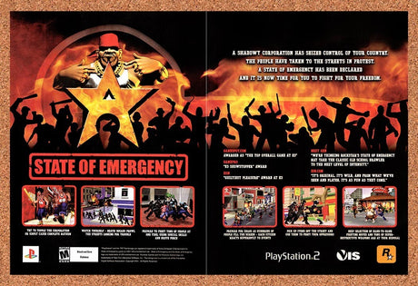 2002 State Of Emergency PS2 Original Advertisement / Retro Promo v1