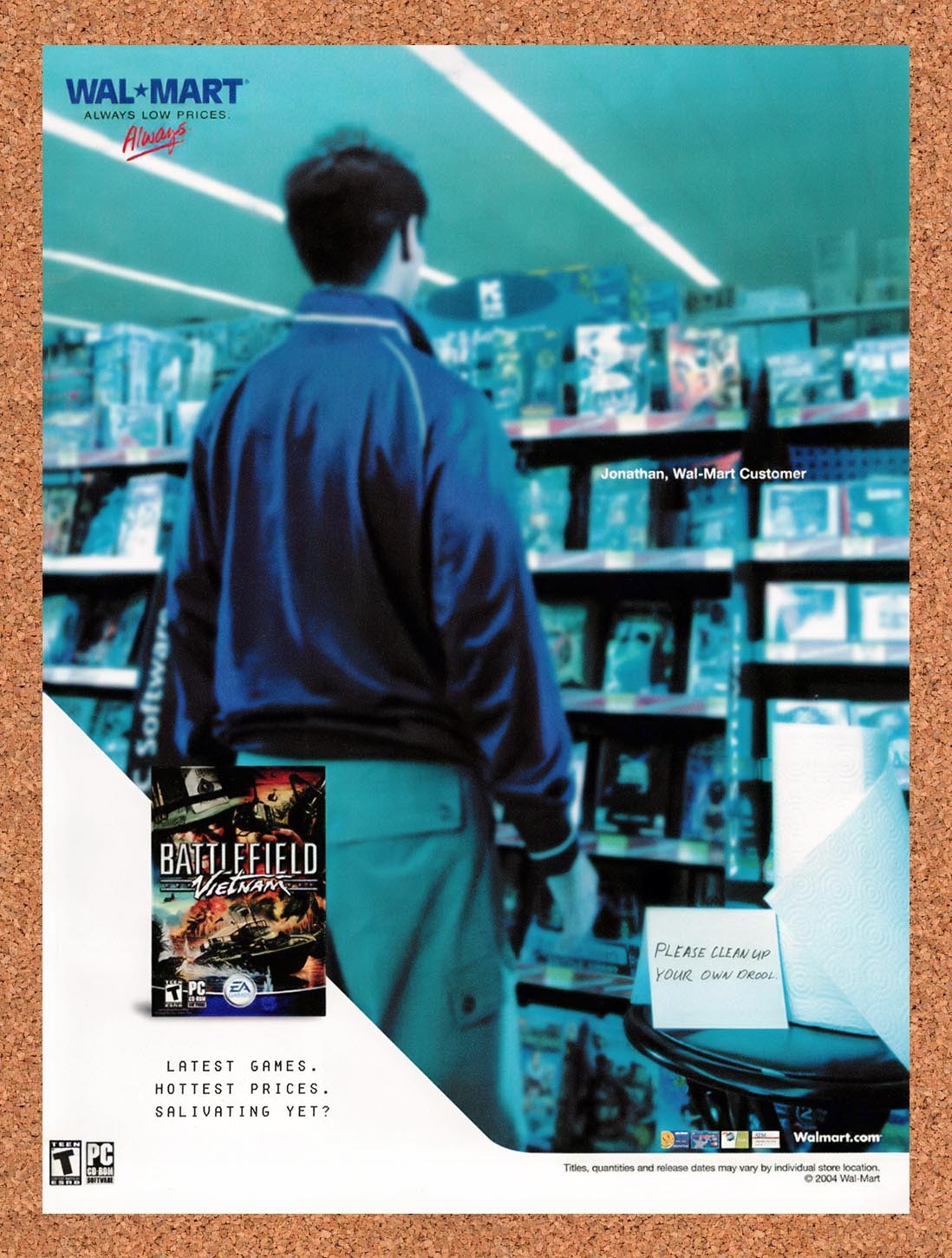 2004 Battlefield Vietnam Wal-Mart Original Advertisement / Retro Promo v4