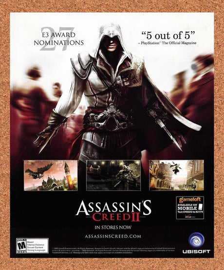 2009 Assassins Creed II PS3 Original Advertisement / Retro Promo v1
