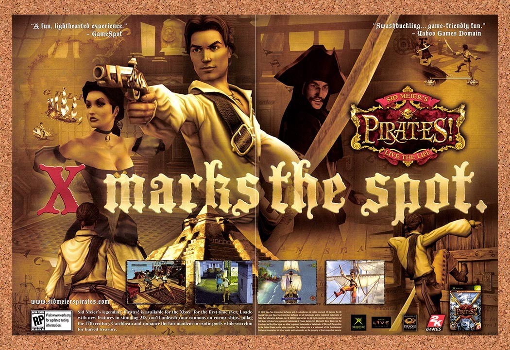 2005 Pirates! Live The Life Xbox Original Advertisement / Retro Promo v2