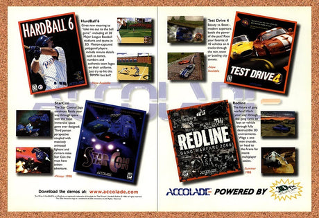 1998 Accolade PC Games Original Advertisement / Retro Promo v4
