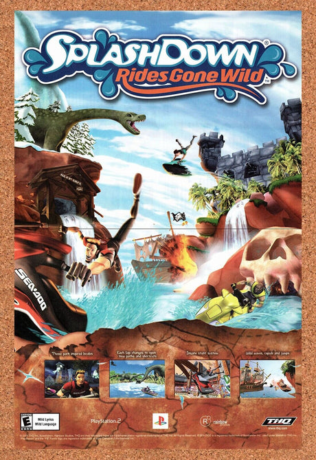 Splashdown Rides Gone Wild PS2 Original 2003 Vintage Ad - Video Game Promo