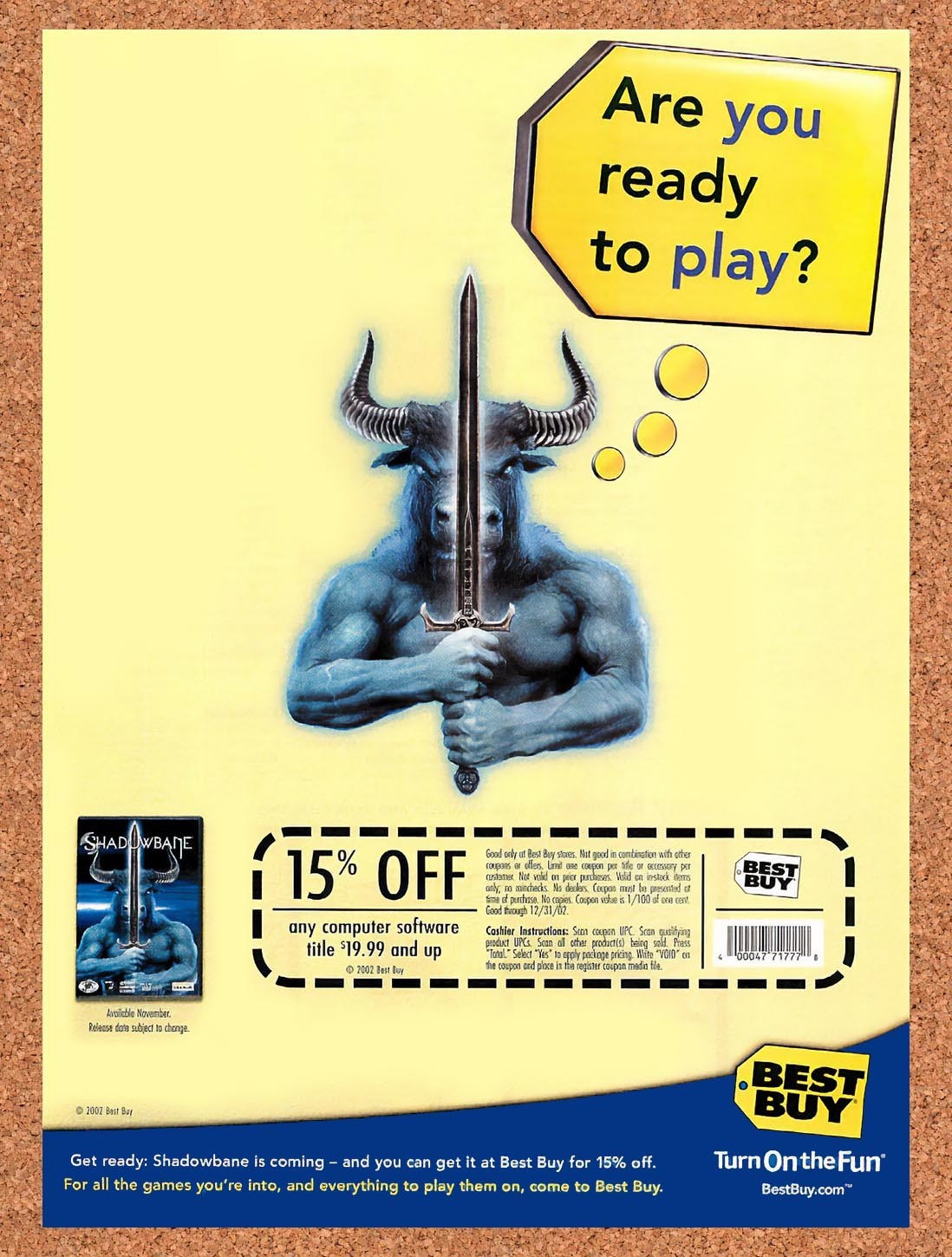 2002 Shadowbane PC Original Advertisement / Retro Promo v4