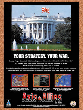 1998 Axis & Allies PC Original Advertisement / Retro Promo v3