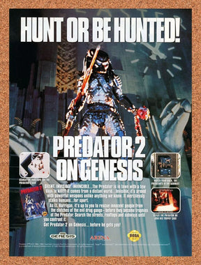 Predator 2 Genesis Original 1994 Ad Authentic Sega Video Game Promo Art