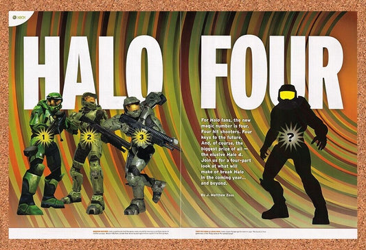 2009 Halo 4 Xbox 360 Original Advertisement / Retro Wall Art v5