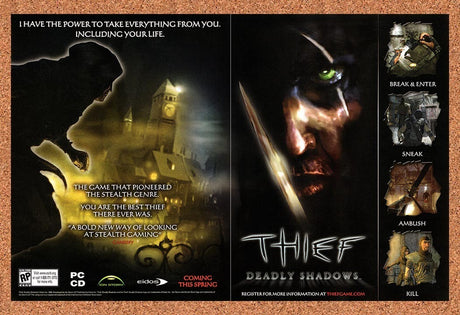 2004 Thief Deadly Shadows PC Original Advertisement / Retro Promo v1