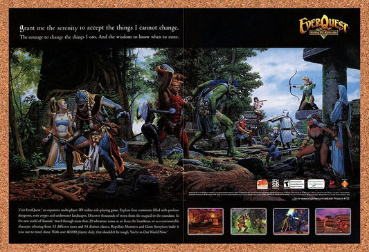 EverQuest Ruins Of Kunark PC Original 1999 Ad Authentic MMORPG Video Game Promo