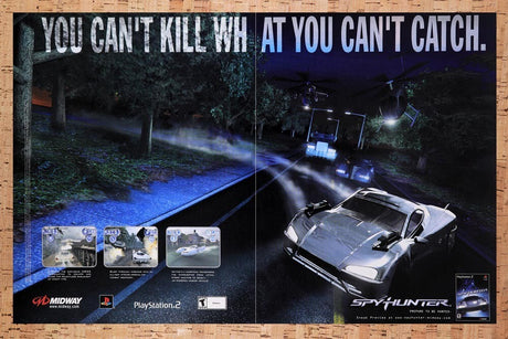 2001 Spy Hunter PS2 Original Advertisement / Retro Wall Art v5