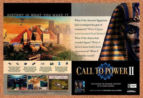 2000 Civilization Call To Power II PC Original Advertisement / Retro Promo v1
