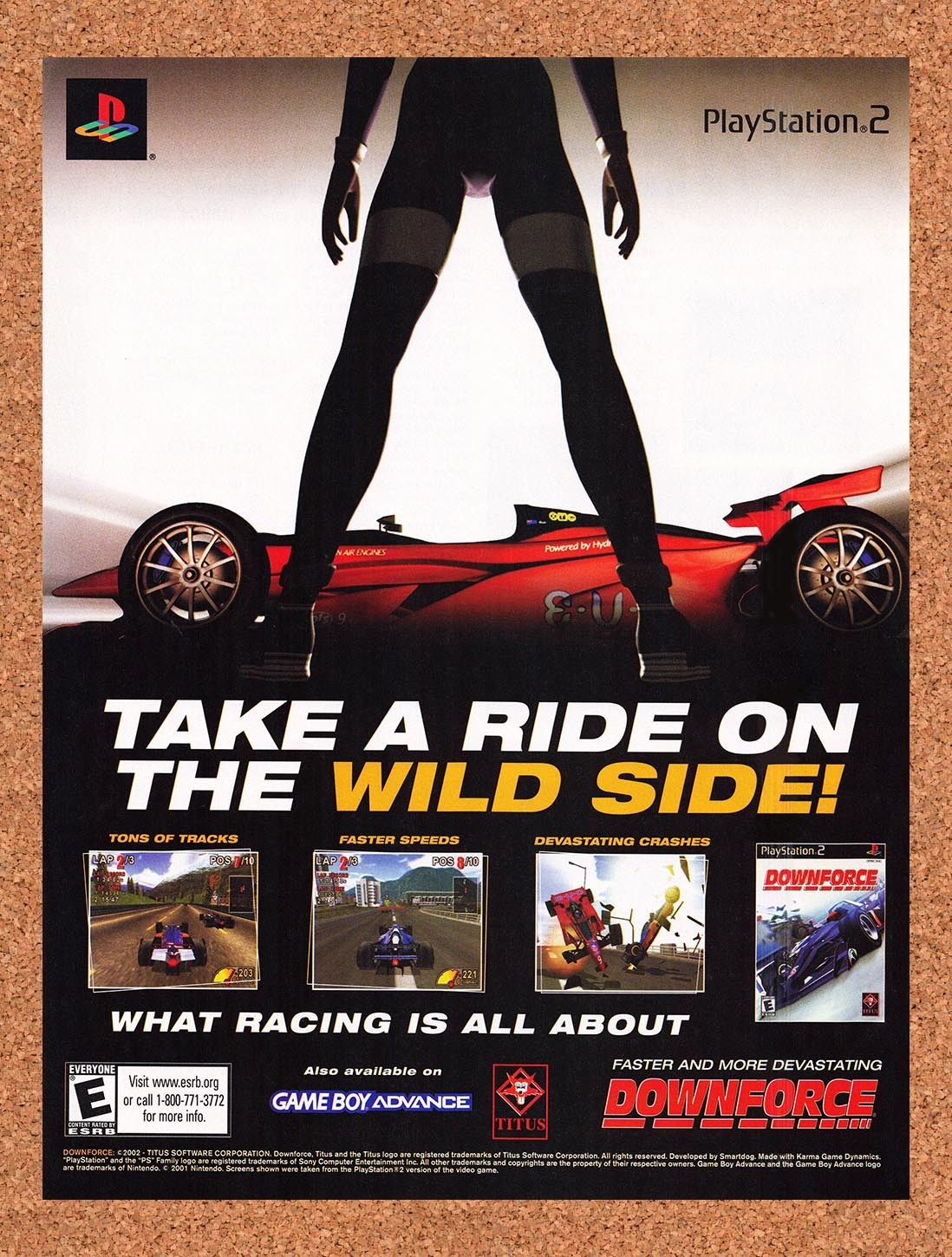 2002 Downforce PS2 Original Advertisement / Retro Promo v1