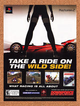 2002 Downforce PS2 Original Advertisement / Retro Promo v1