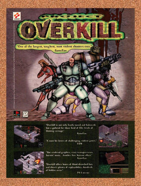 1997 Project Overkill PS1 Original Advertisement / Retro Promo v2