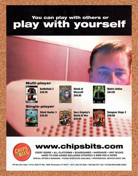 Chips & Bits PC Games Original 2006 Vintage Ad - Video Game Promo