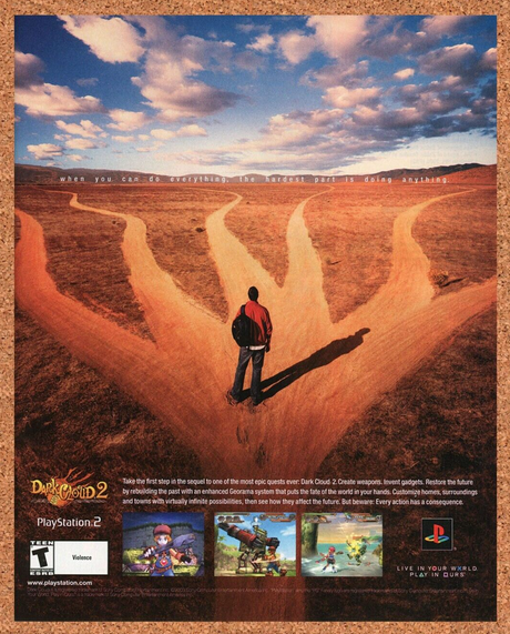 Dark Cloud 2 PS2 Original 2003 Ad Authentic PlayStation RPG Video Game Promo