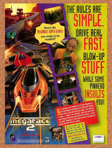 1996 MegaRace 2 PC Original Advertisement / Retro Promo v1