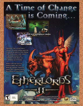 Etherlords 2 PC II Original 2005 Ad Authentic Online RPG Video Game Promo v1