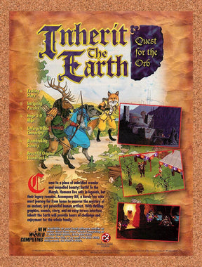 1994 Inherit The Earth Quest For The Orb PC Original Advertisement / Promo v1