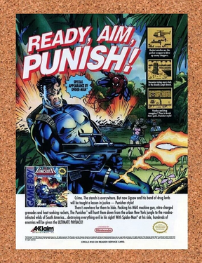 The Punisher Gameboy Original 1992 Ad Authentic Nintendo Video Game Promo