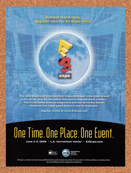 2009 E3 Expo Original Advertisement / Retro Wall Art v10