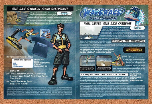 Wave Race Blue Storm GameCube Original 2002 Vintage Ad - Sweepstakes Promo