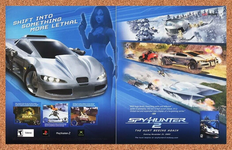 Spy Hunter 2 PS2 Original 2005 Ad Authentic Midway Racing Video Game Promo