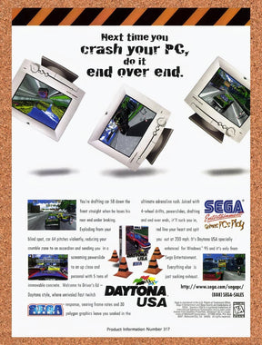 1996 Daytona USA PC Original Advertisement / Retro Promo v2