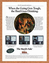 Bard's Tale Commodore-64 Original 1986 Vintage Ad - Video Game Promo