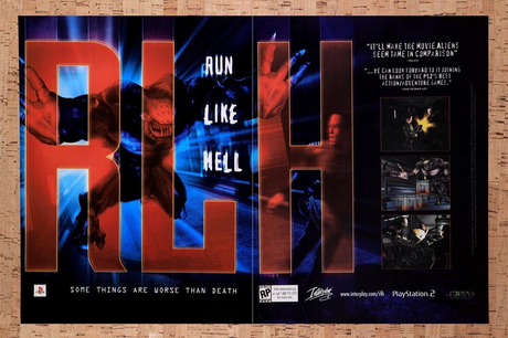 2001 RLH Run Like Hell PS2 Original Advertisement / Retro Wall Art v2