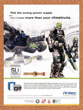2006 Serious Sam 2 Antec Neo HE 550 Original Advertisement / Retro Promo v4