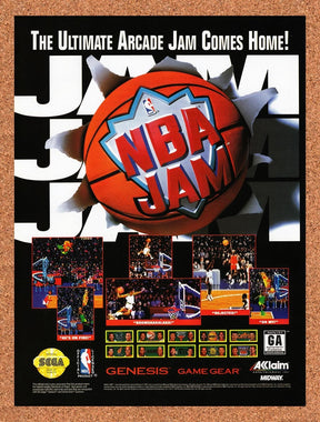 1994 NBA Jam Sega Original Advertisement / Retro Promo v7