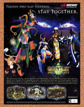 Gauntlet Dark Legacy PS2 Original 2003 Print Ad Authentic Video Game Art Promo