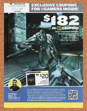 Doom 3 BFG Edition Xbox 360 Original 2015 Ad Authentic Best Buy Video Game Promo
