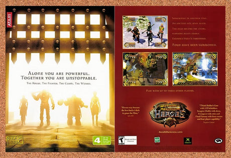 2003 Dungeons & Dragons Heroes Xbox Original Advertisement / Retro Promo v1