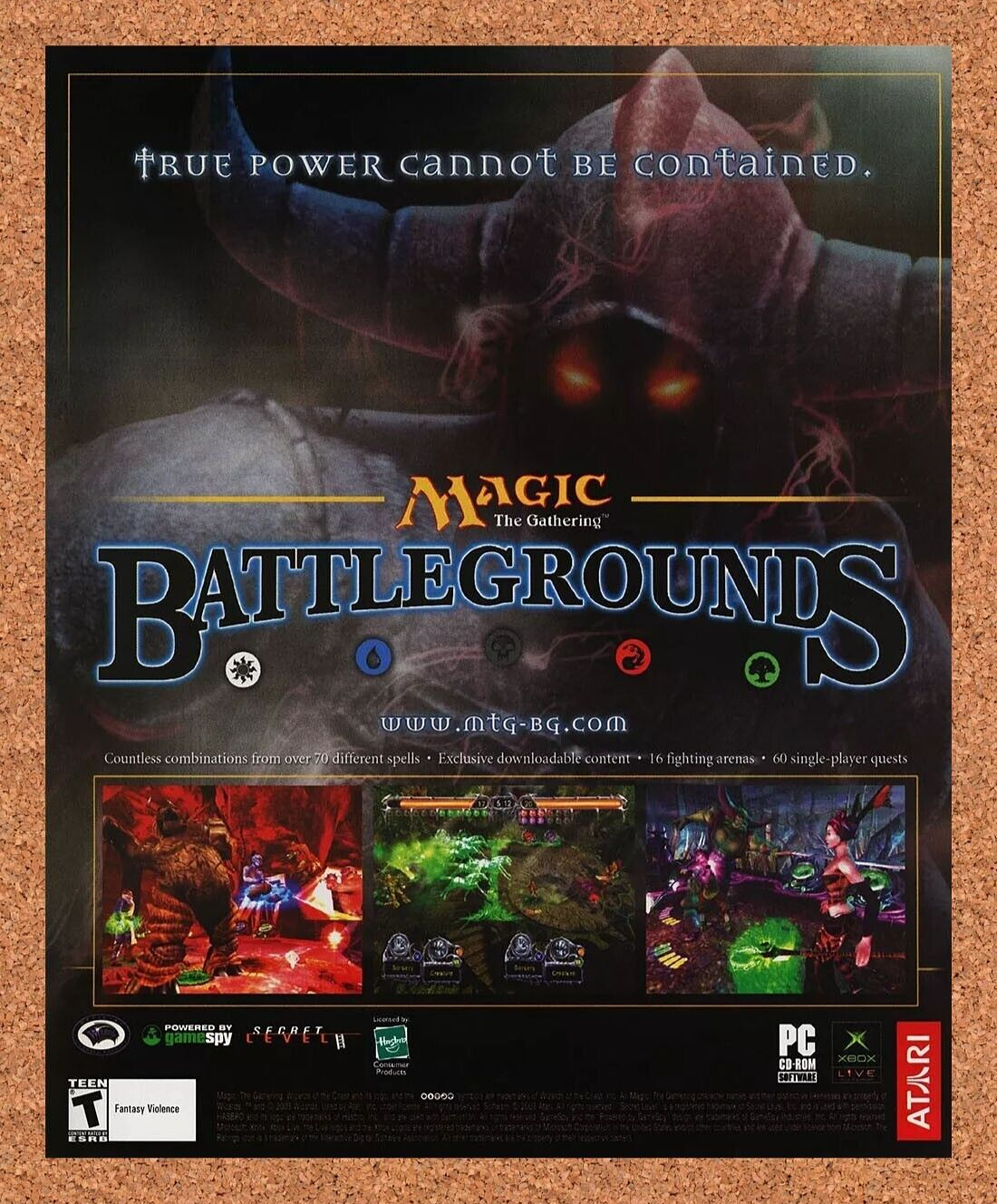 Magic The Gathering Battlegrounds Xbox Original 2004 Ad Authentic Game Promo v1