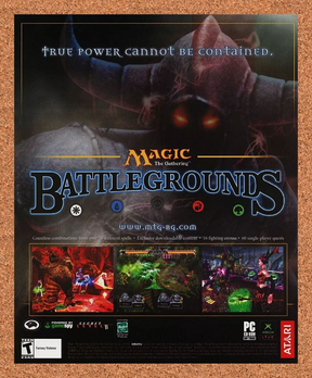 Magic The Gathering Battlegrounds Xbox Original 2005 Ad Authentic Game Promo v1
