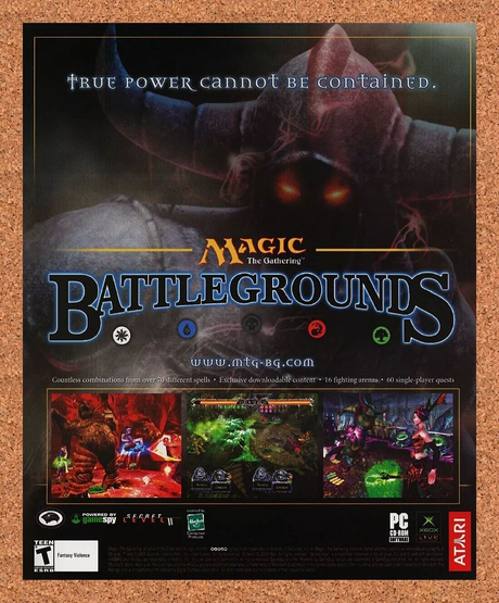 Magic The Gathering Battlegrounds Xbox Original 2005 Ad Authentic Game Promo v1