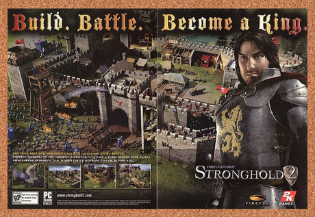 Stronghold 2 PC Original 2007 Ad Authentic Windows MMORPG Video Game Promo v2